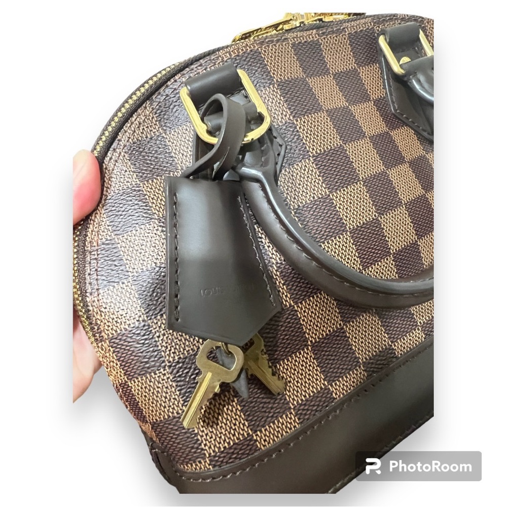 💯 AUTHENTIC Louis Vuitton Alma Handbag (2 way) Damier BB Brown - Picture 2 of 16